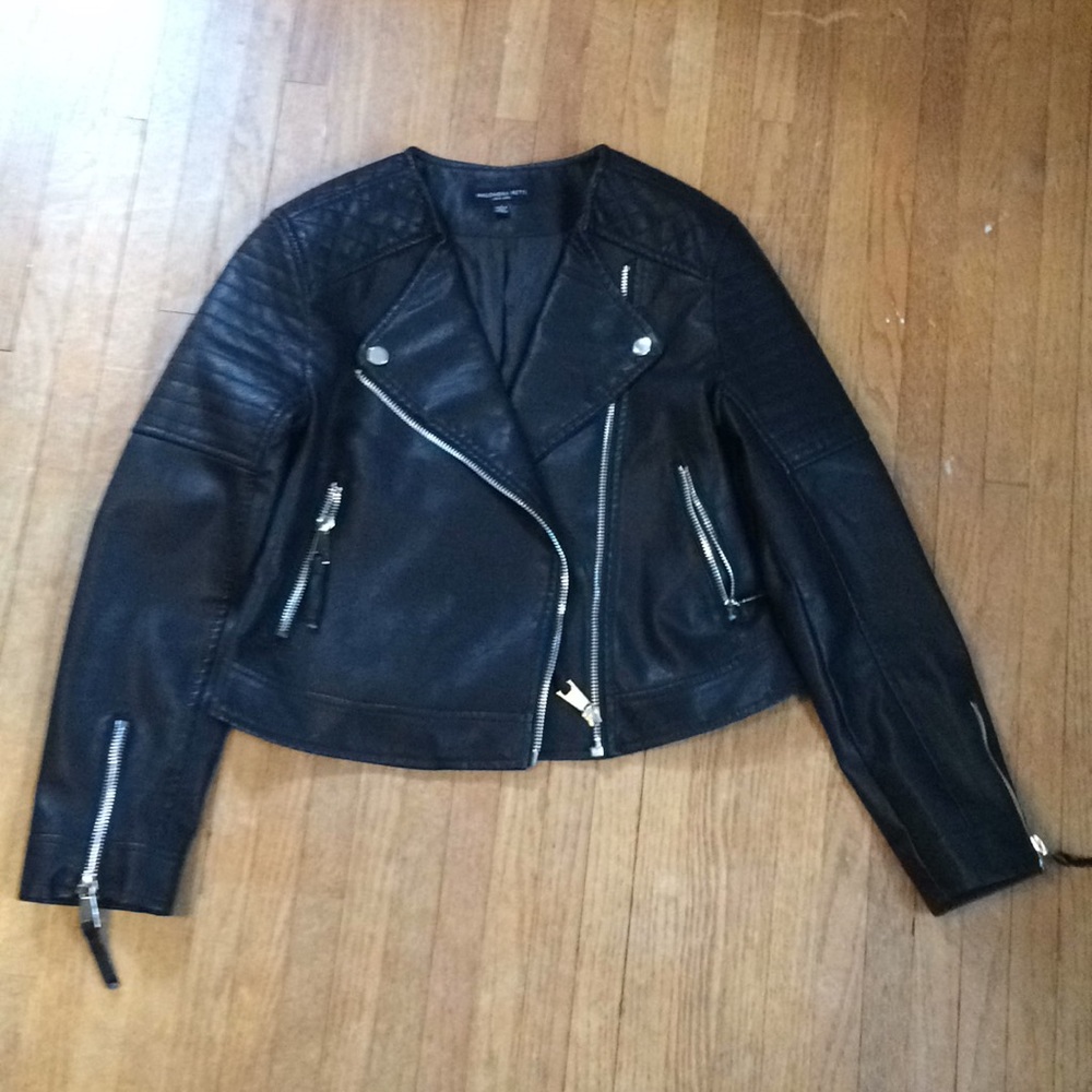 1 HOUR SALE Faux Leather Moto Jacket